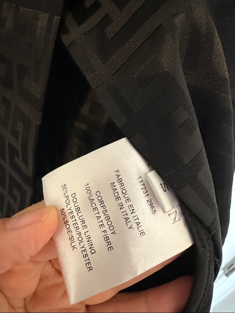 Balmain Black Jacquard Double-Breasted Blazer dress with Gold Buttons - Picture 3 of 7